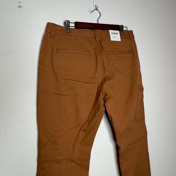Alesbury Straight Leg Pants Tobacco Brown NWT Size 34x32 Cotton Blend - Picture 5 of 9